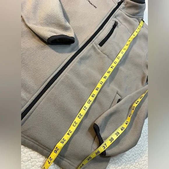 Free Country Men's Grey Fleece Full Zip Jacket Medium - Picture 4 of 6